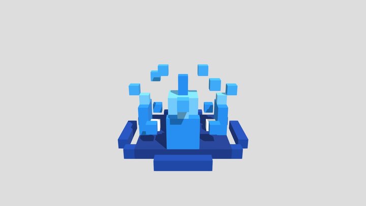 Splash - Voxel 32x32 – Kostenloses 3D-Modell STL