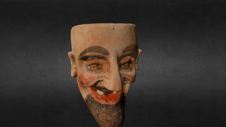 Huehuetone Mask 3D Model