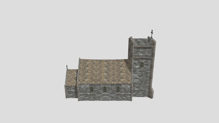 Medieval Church 3D Model
