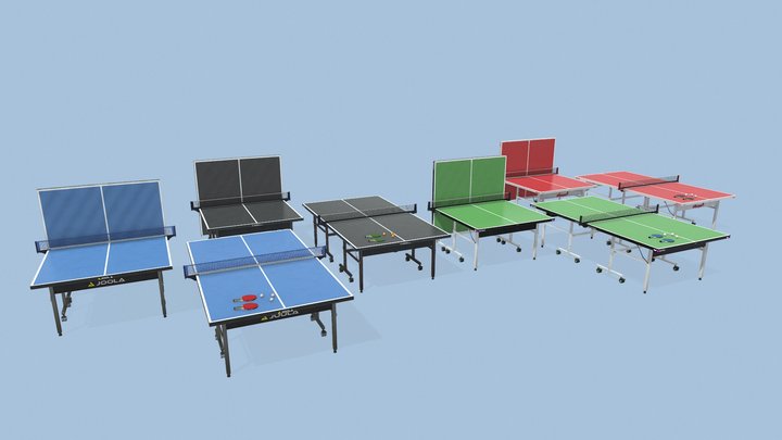 Mesa de pingue-pongue de baixo polígono vermelha Modelo 3D - TurboSquid  569623