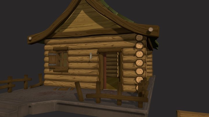 Log Cabin 3D Model