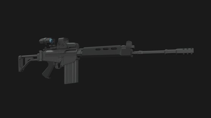 [Low Poly] FAL Para 3D Model