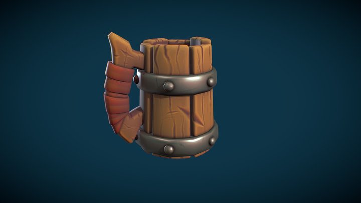 Old Beer Mug 3D Model