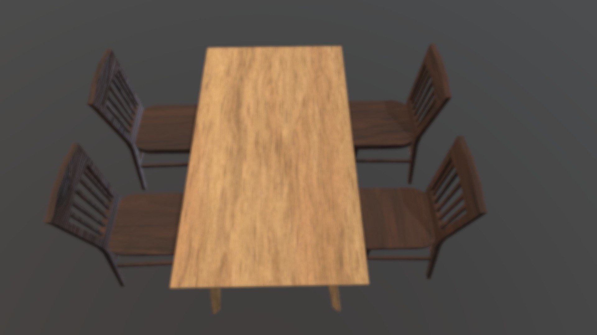 Wood Dining Table Set - 3D model by princeajmera174 [3babcad] - Sketchfab