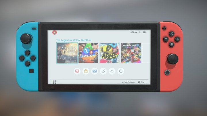 Nintendo Switch Neon 3D Model