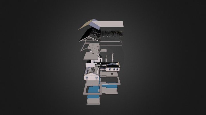 House 01 Exploded 3D Model