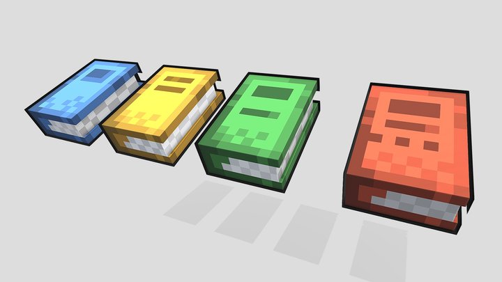 Mini books collection  - Minecraft styled 3D Model