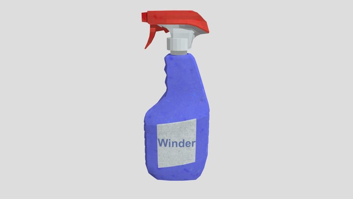 Low Poly Spray Bottle 3D Model