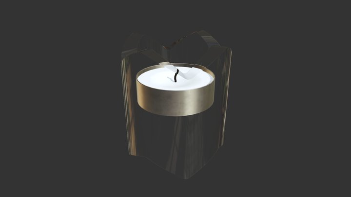 Glass candle holder 3D Model