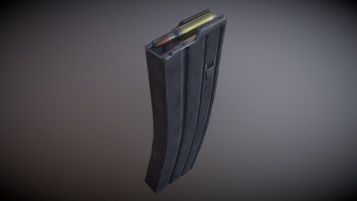 AR Rifle 30 Round Magazine 3D Model