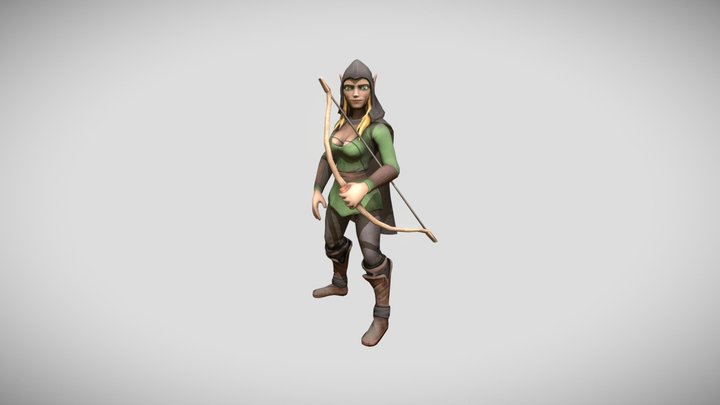 Elf Archer 3D Model