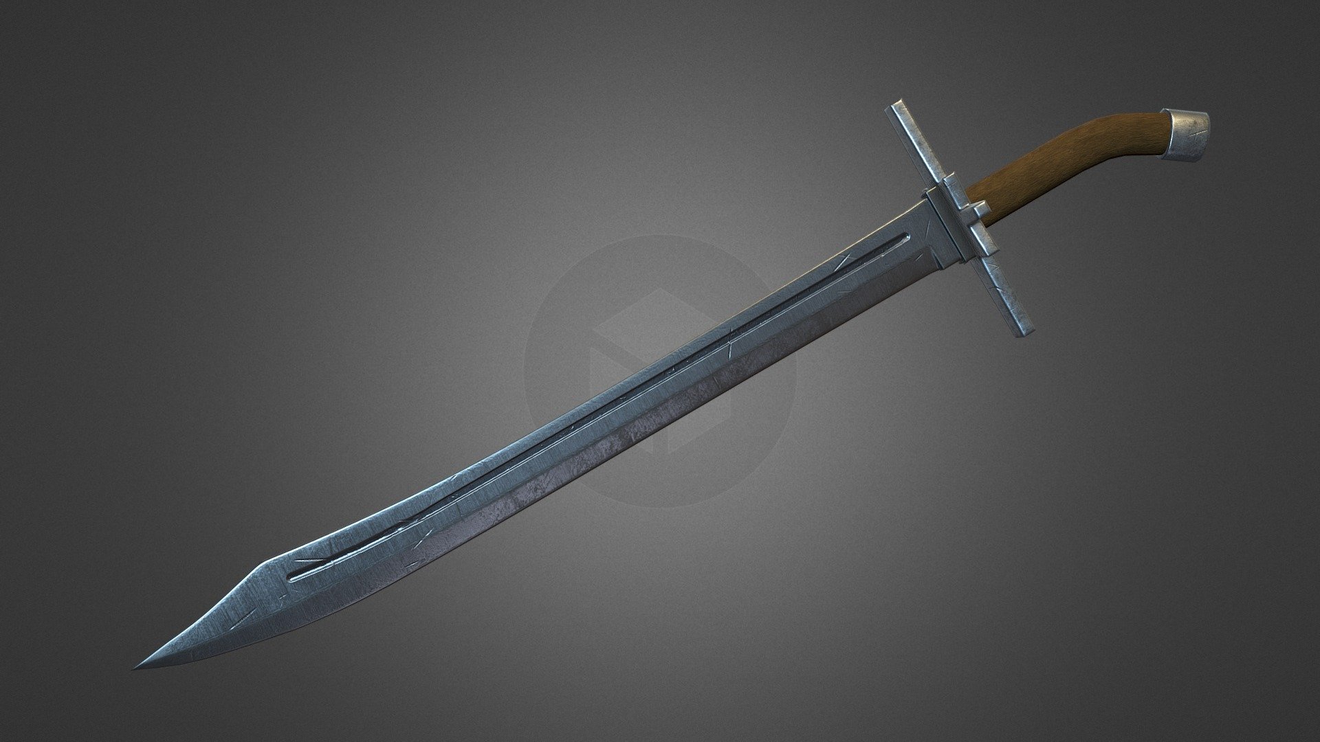 Medieval gross messer - 3D model by NikiYani [3bb5844] - Sketchfab