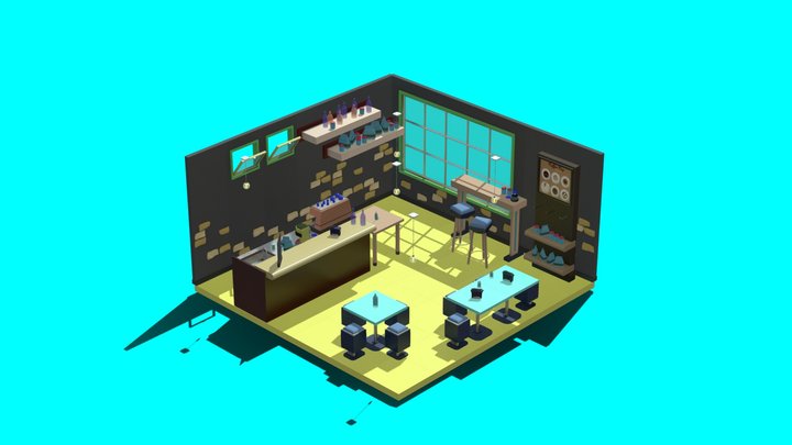 Set - Coffee Shop 3D Model