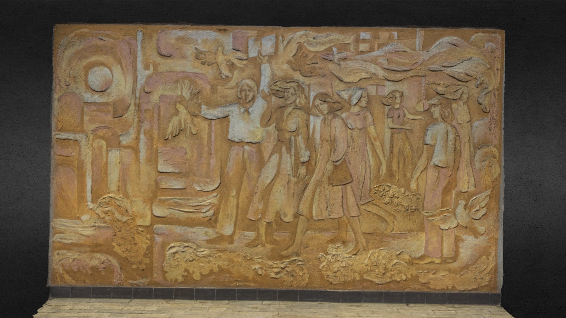 Interesting Soviet Mural Buy Royalty Free 3D model by Abandoned Scans