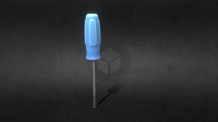 Stylized Screwdriver 3D Model