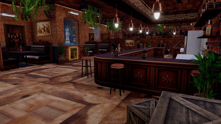 Barranco Bar | PS1 Environment(Optimized/Mobile) 3D Model
