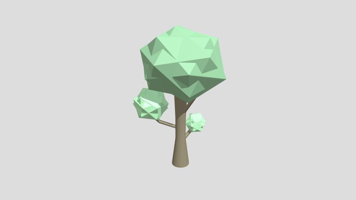 Low Poly Tree Tall 3D Model
