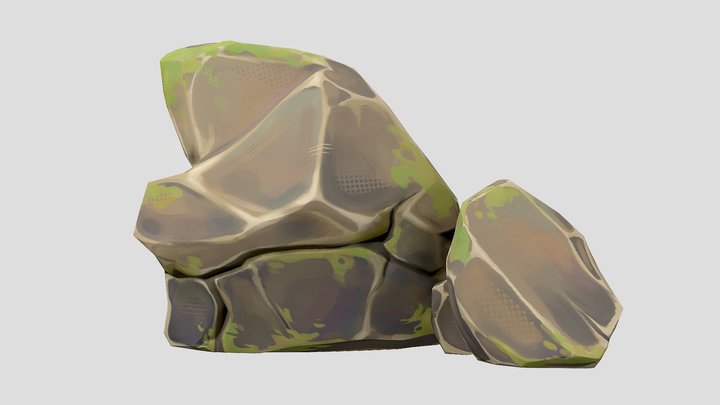 Stylized Rock Asset 3D Model
