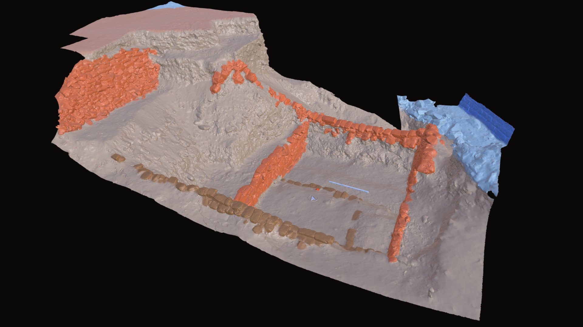 Stratigraphic Context of Heqatawi's Mudbricks - 3D model by Institut d ...