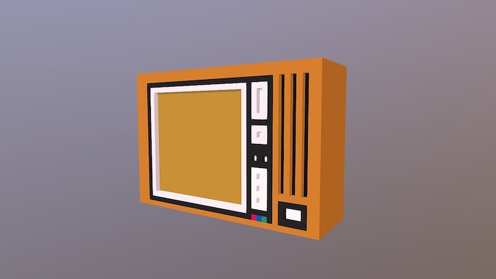 Voxel Television 3D Model