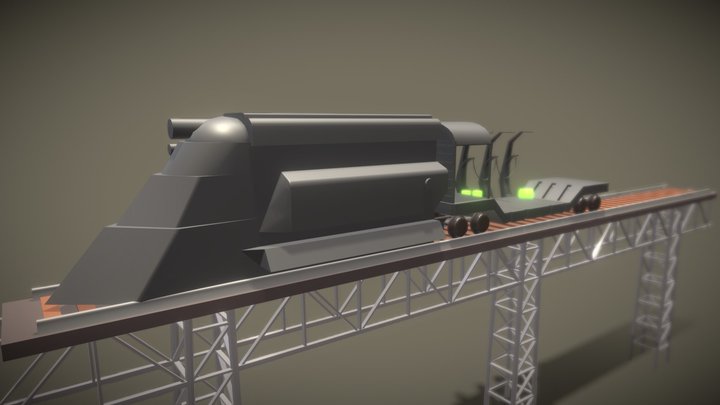 Half-Life 2 beta concept train draft 3D Model