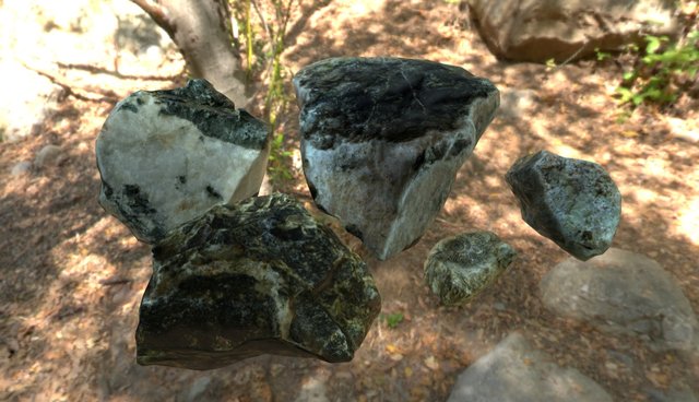 5 stones 3D Model