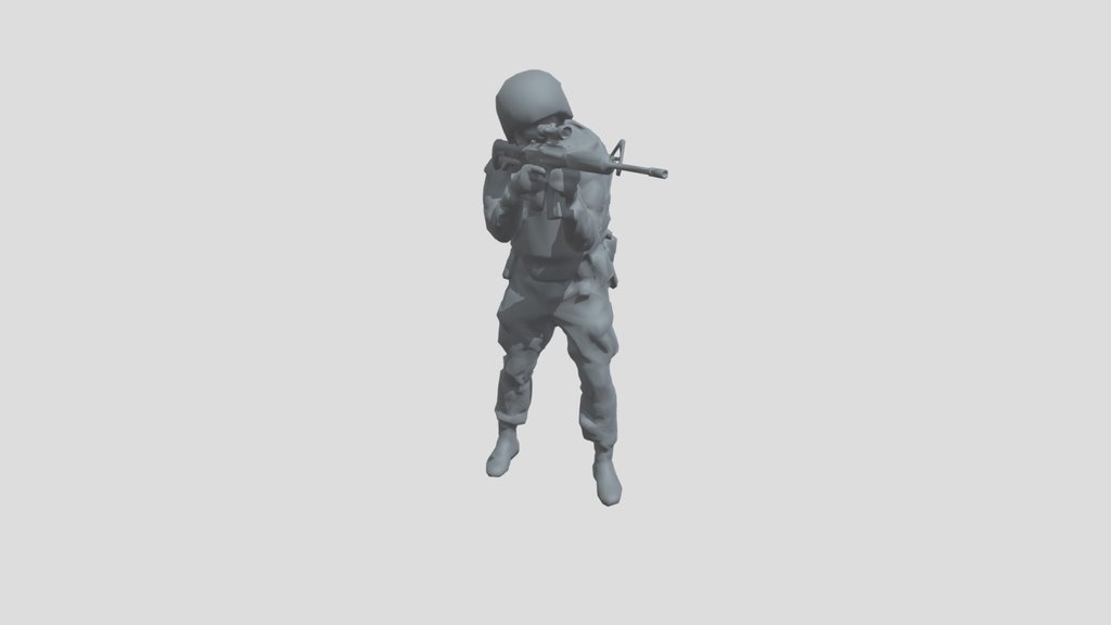 Lowpoly People Swat Soldier