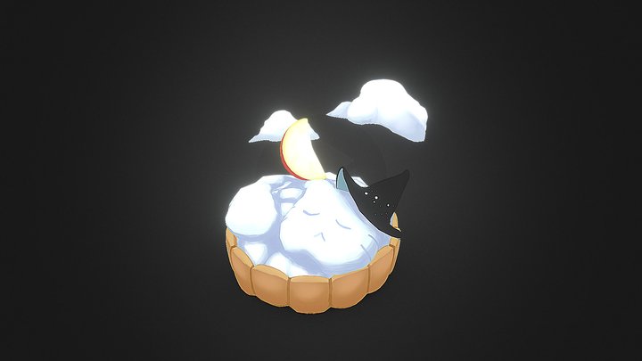 Cloud Cream Tart 3D Model