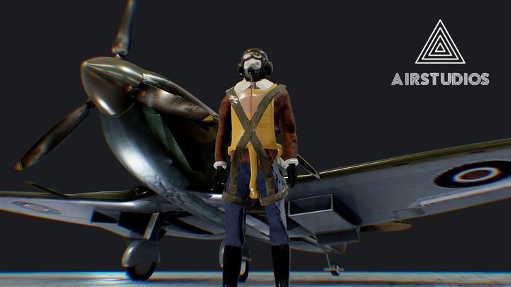 Spitfire-pilot 3D models - Sketchfab