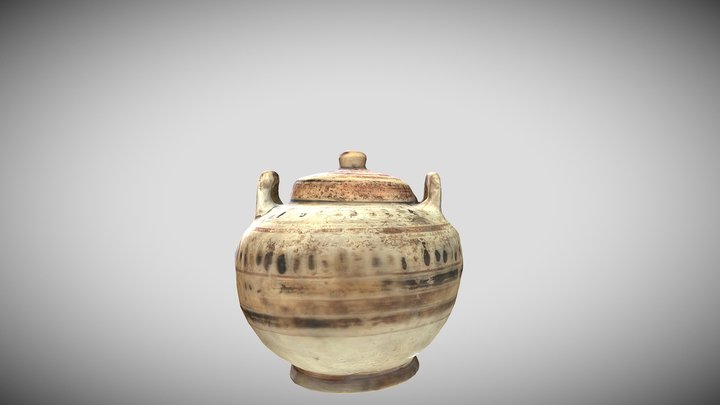 One of Two Corinthian Pyxides, 7th Century BC 3D Model