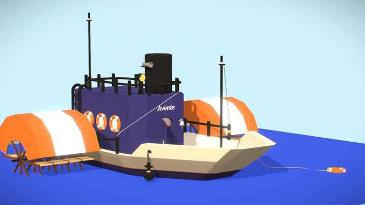 steamboat 3D Model