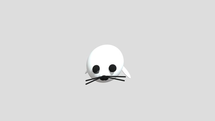 Baby Harp Seal 3D Model