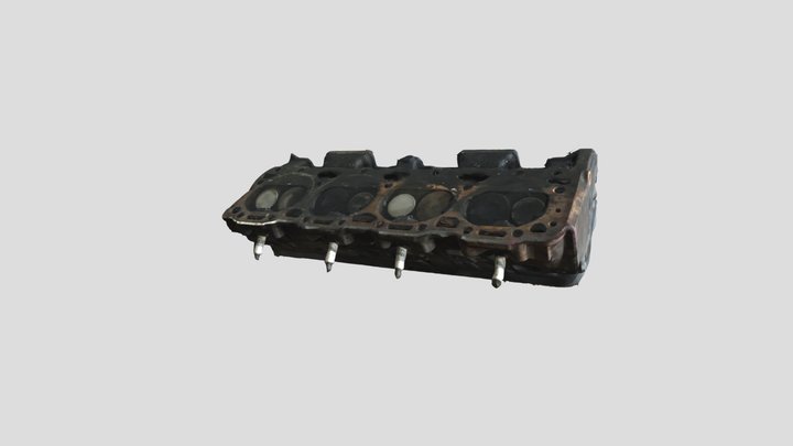 GMC 90's Cylinder Head 3D Model