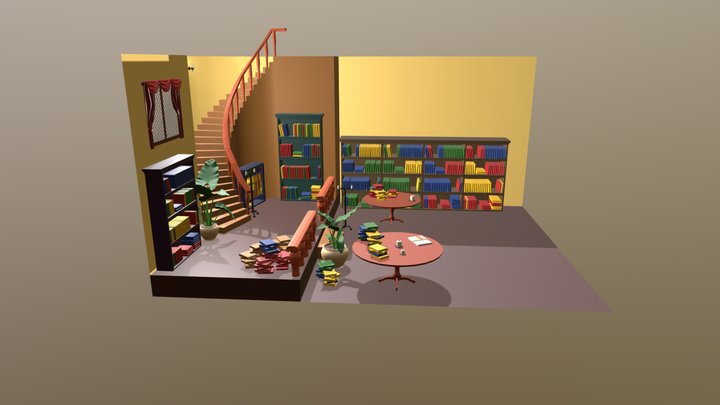 home library2 3D Model