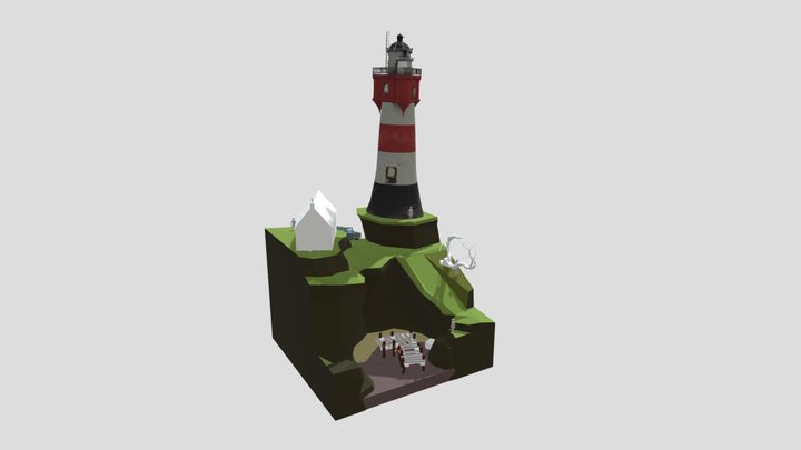 By The Ocean - WIP Diorama 3D Model