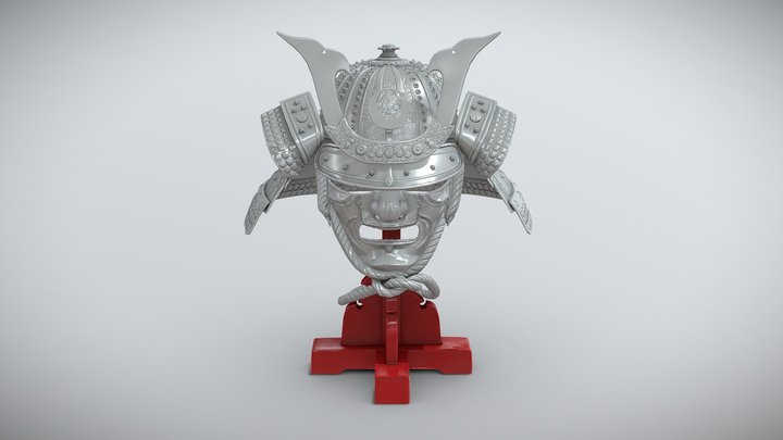 Samurai Helm / Kabuto / Bake 3D Model