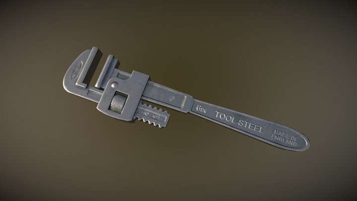 Tools_Pipe_Wrench_011220 3D Model