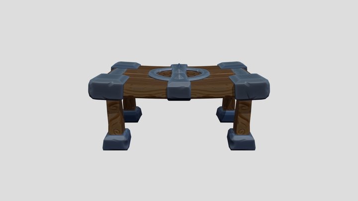 Stylized Fantasy Table 3D Model