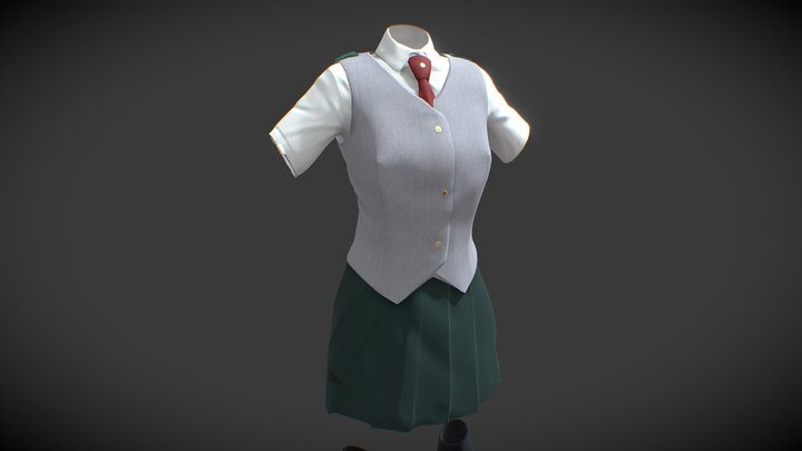 Hagakure Toru - UA School Uniform 3D Model