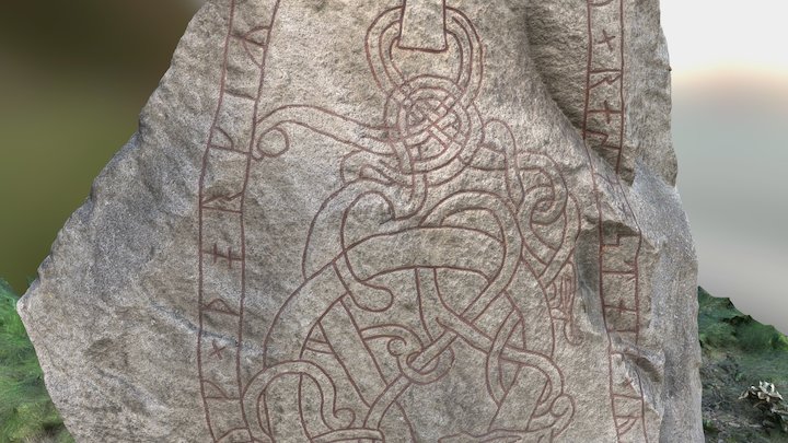 Runestone#2 1000AD, Stockholm 3D Model