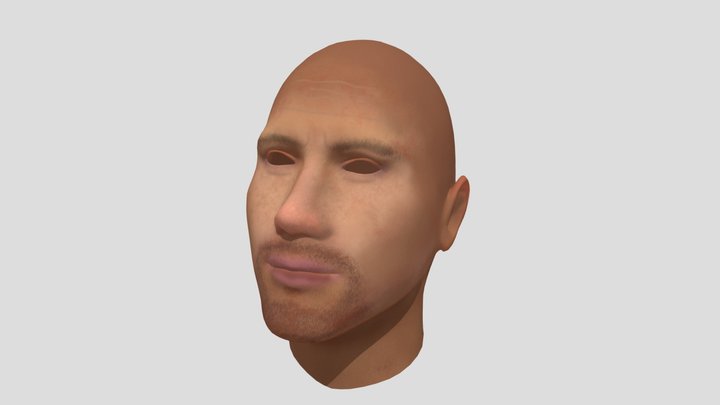 Dwayne_Johnson bust 3D Model