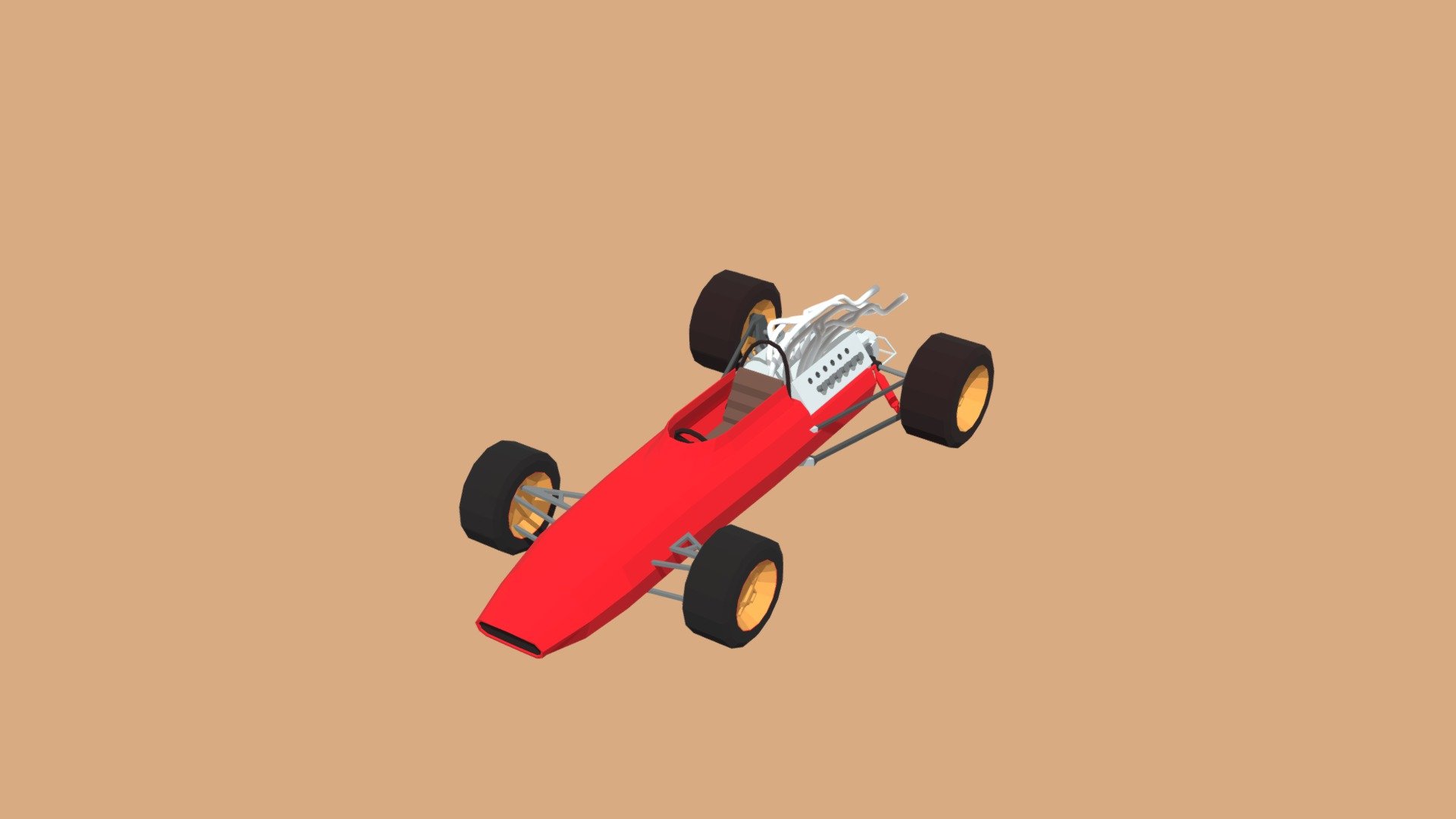 Low poly 1967 Ferrari 312