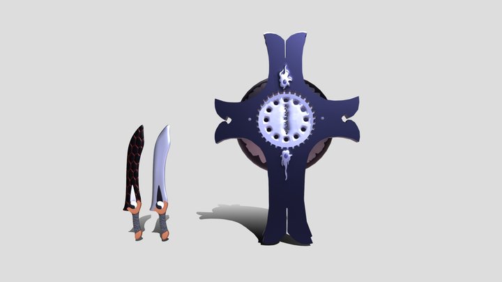 Lord Camelot and Archer swords 3D Model