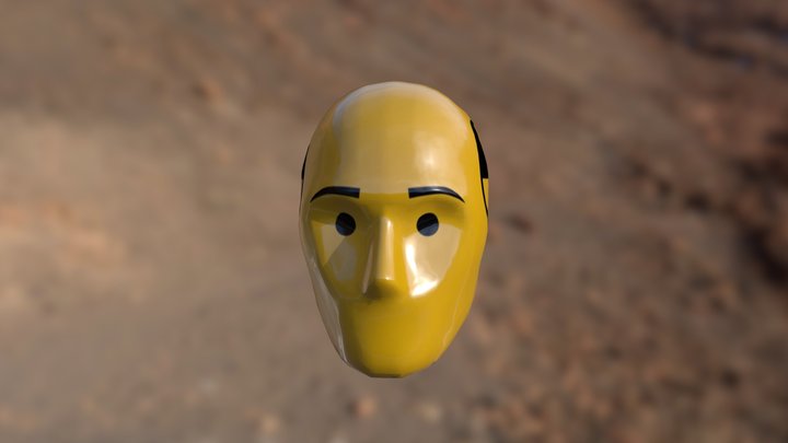 Crash Dummy Head Hollow 3D Model