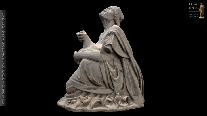 3D rendering of Drunken Old Woman