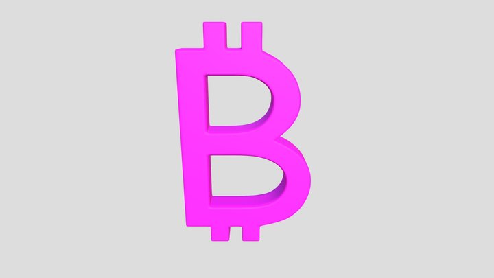 bitcoin_purpel_symbol 3D Model