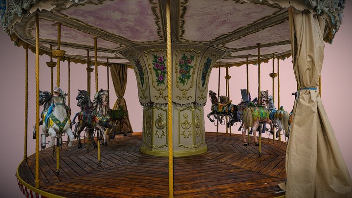 Vintage carousel photogrammetry scan 3D Model