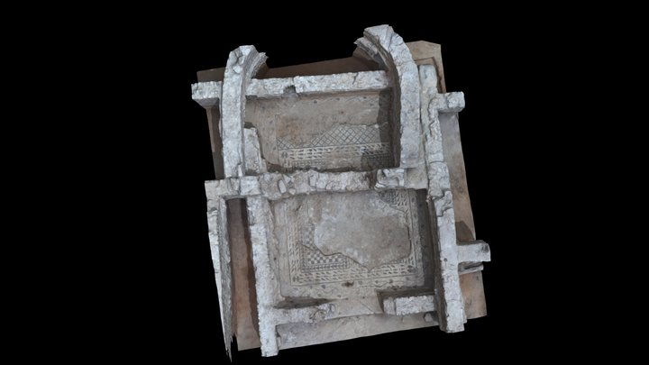 Mosaico bícromo de Villa Petraria 3D Model