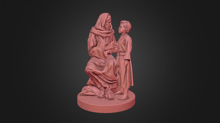 Jesus and Child - Print Model 3D Model