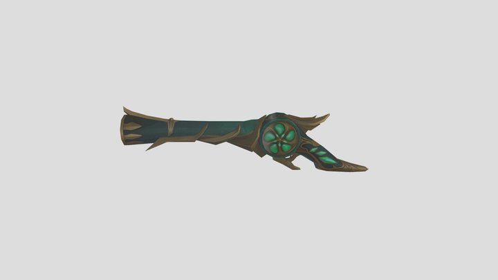 Shotgun Emerald Power Free Fire 3D Model